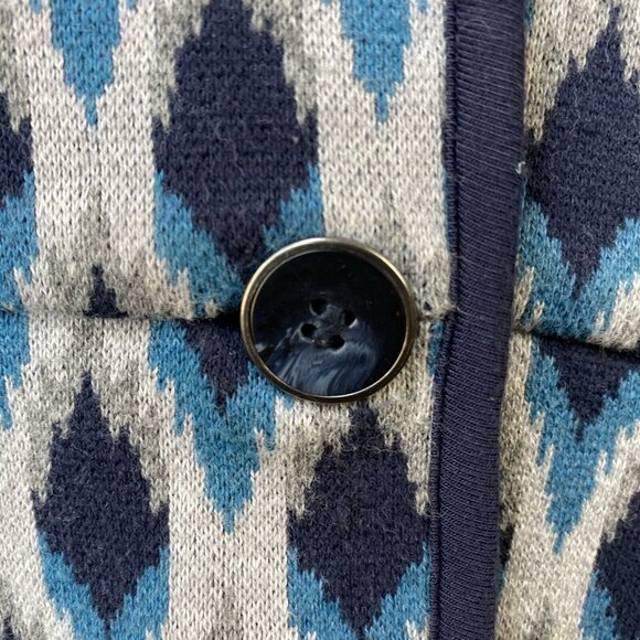 Pendleton Blazer Women's Medium Grandma Core Cotton Jacket‎ Argyle Diamond Blue - Picture 4 of 13